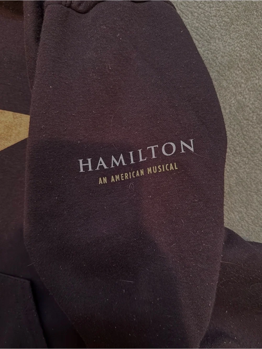 Hamilton Black Hoodie with Gold Star Silhouette - Men Sweater